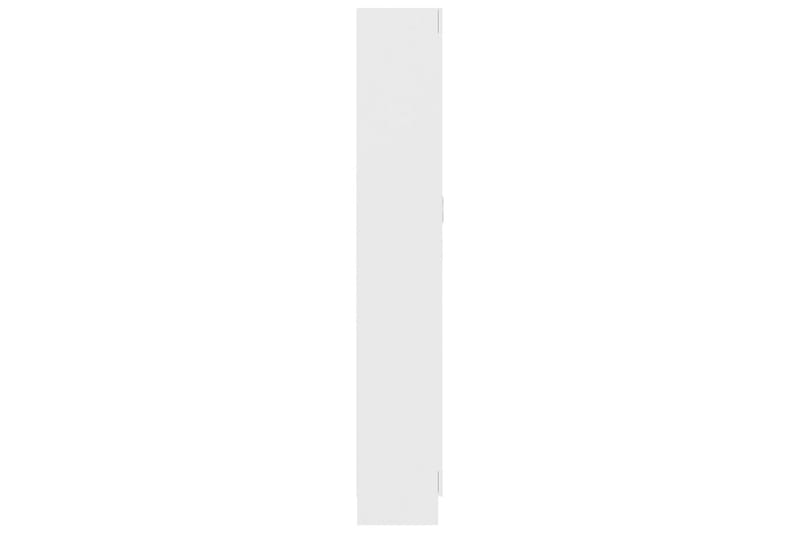 Bokhylle hvit 82,5x30,5x185,5 cm sponplate - Vitrineskap