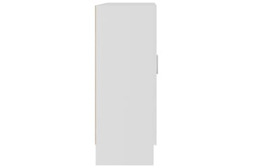 Bokhylle hvit 82,5x30,5x80 cm sponplate - Oppbevaring - Skap - Vitrineskap