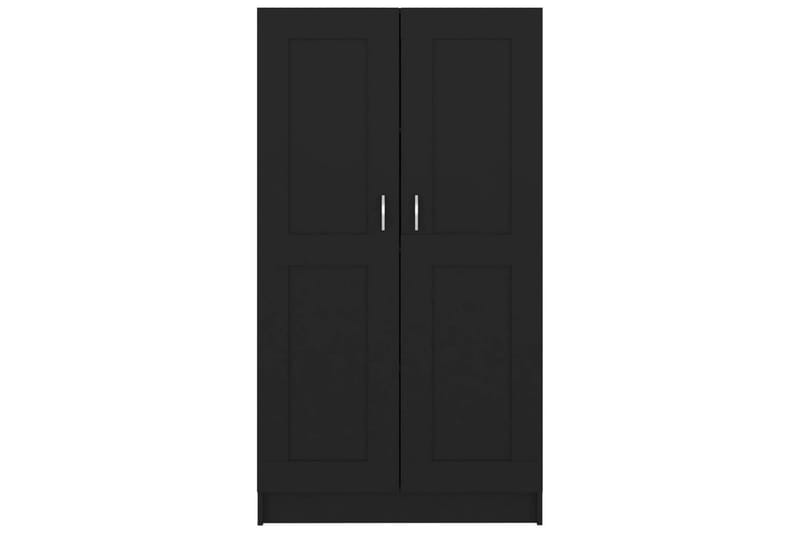 Bokhylle svart 82,5x30,5x150 cm sponplate - Oppbevaring - Skap - Vitrineskap