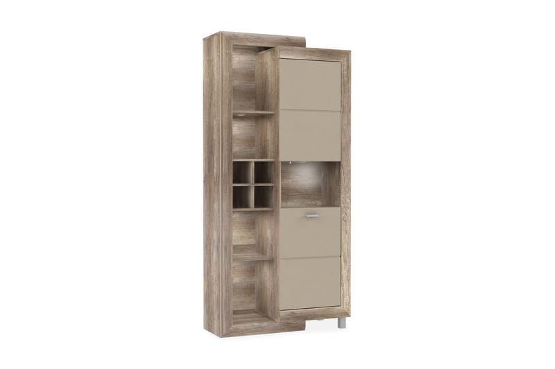 Cihak Veggmontert Vitrineskap 42x91 cm - Brun - Oppbevaring - Skap - Vitrineskap