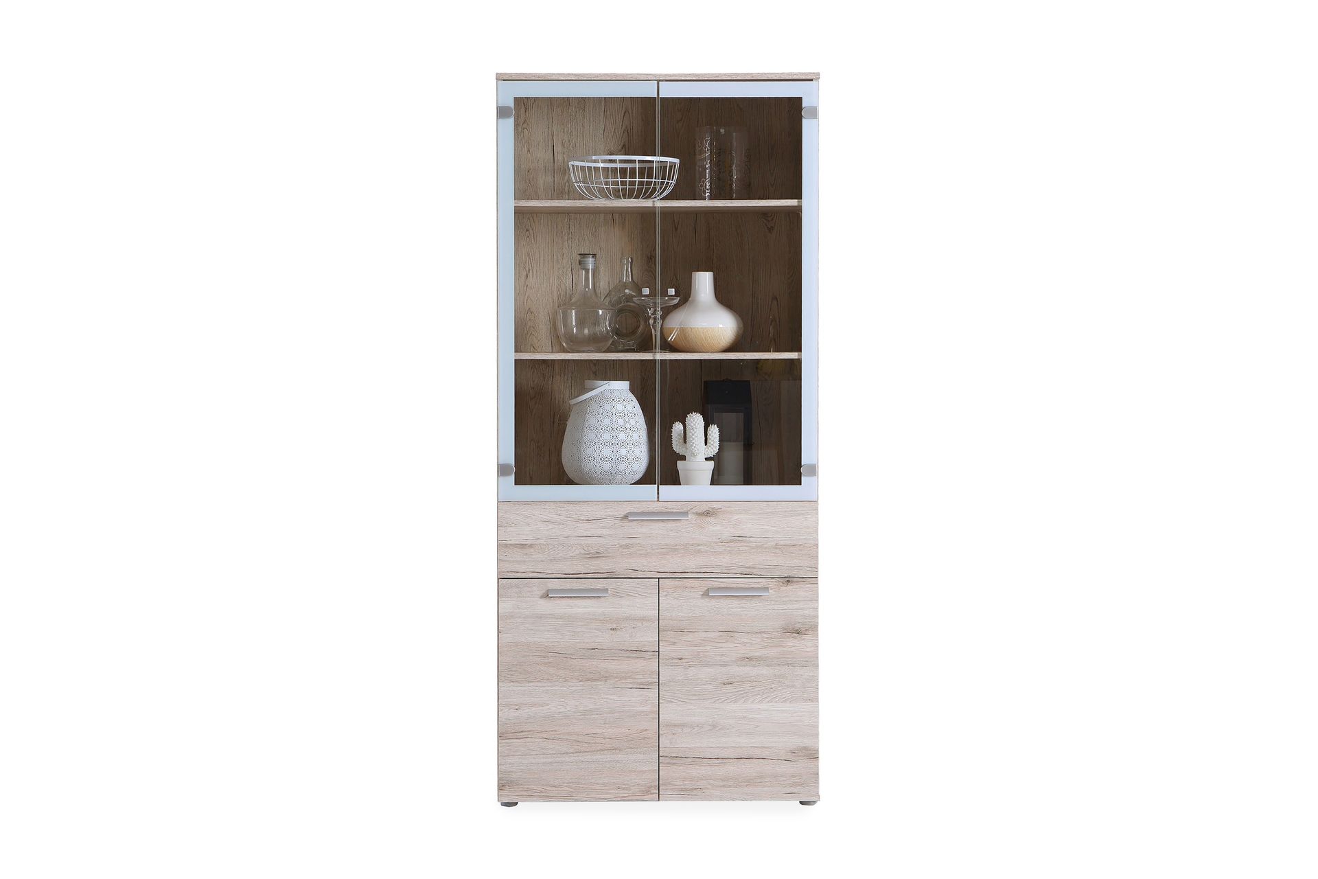 Dipalma Vitrineskap 80x184 cm - Brun - Oppbevaring - Skap - Vitrineskap