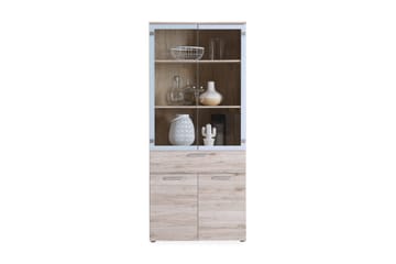 Dipalma Vitrineskap 80x184 cm - Brun - Oppbevaring - Skap - Vitrineskap