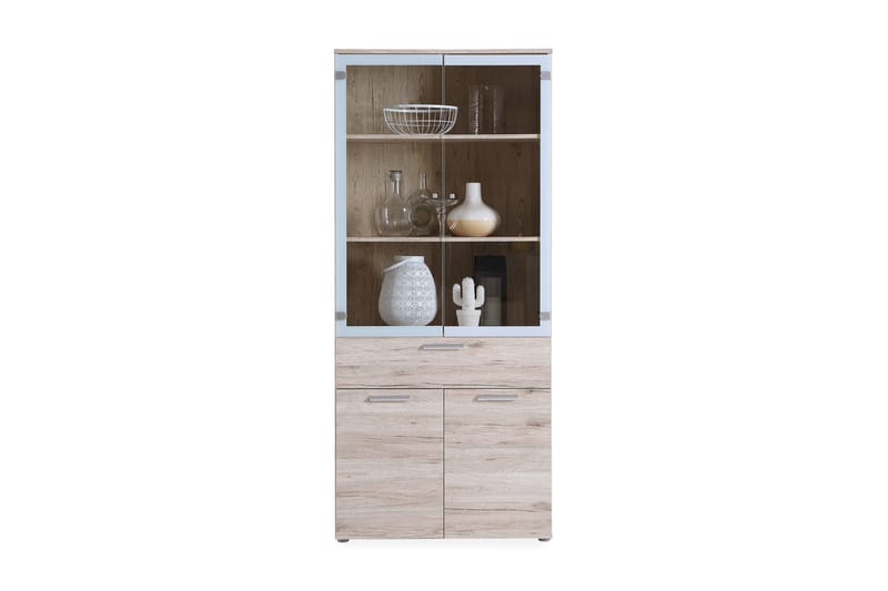 Dipalma Vitrineskap 80x184 cm - Brun - Oppbevaring - Skap - Vitrineskap