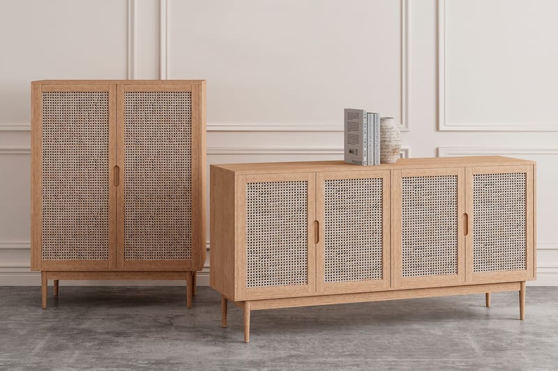 Djack Vitrineskap 80 cm - Brun - Oppbevaring - Skap - Vitrineskap