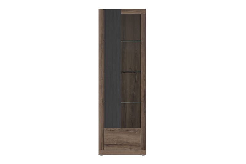 Elhovo Vitrineskap 41x63 cm - Brun - Oppbevaring - Skap - Vitrineskap