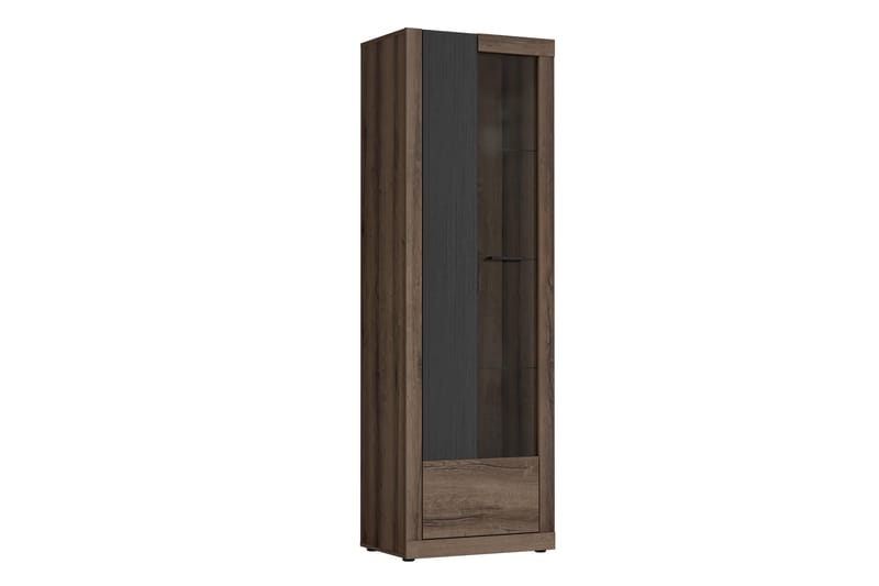 Elhovo Vitrineskap 41x63 cm - Brun - Oppbevaring - Skap - Vitrineskap