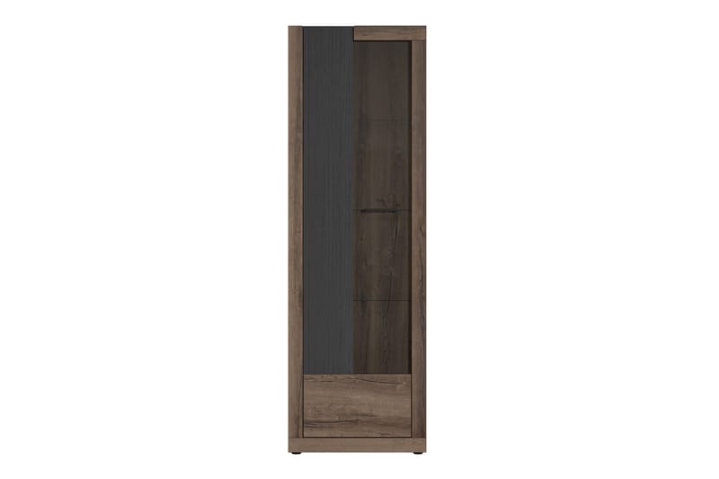 Elhovo Vitrineskap 41x63 cm - Brun - Oppbevaring - Skap - Vitrineskap