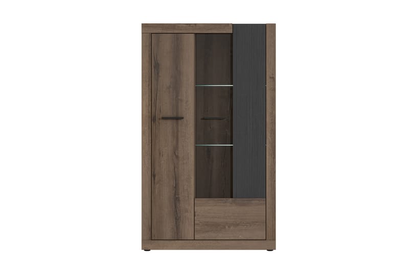 Elhovo Vitrineskap 41x93 cm - Brun - Oppbevaring - Skap - Vitrineskap