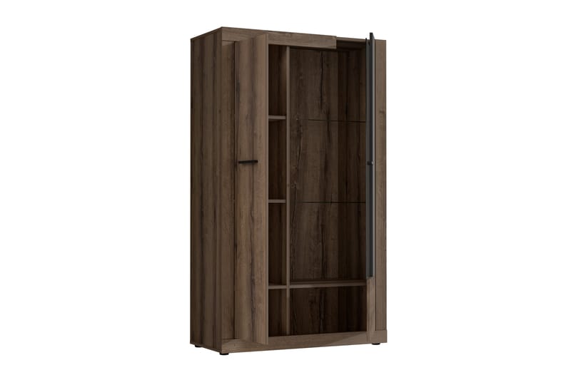 Elhovo Vitrineskap 41x93 cm - Brun - Oppbevaring - Skap - Vitrineskap