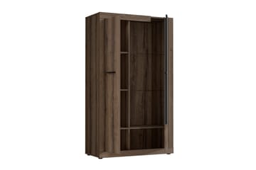 Elhovo Vitrineskap 41x93 cm - Brun - Oppbevaring - Skap - Vitrineskap