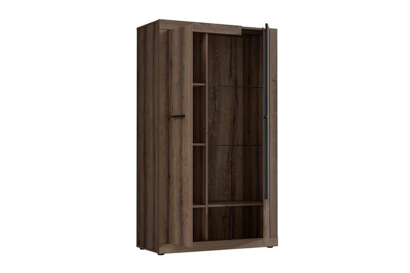 Elhovo Vitrineskap 41x93 cm - Brun - Oppbevaring - Skap - Vitrineskap