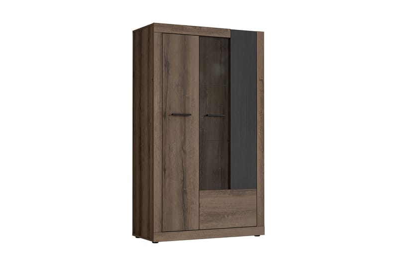 Elhovo Vitrineskap 41x93 cm - Brun - Oppbevaring - Skap - Vitrineskap