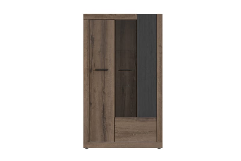 Elhovo Vitrineskap 41x93 cm - Brun - Oppbevaring - Skap - Vitrineskap