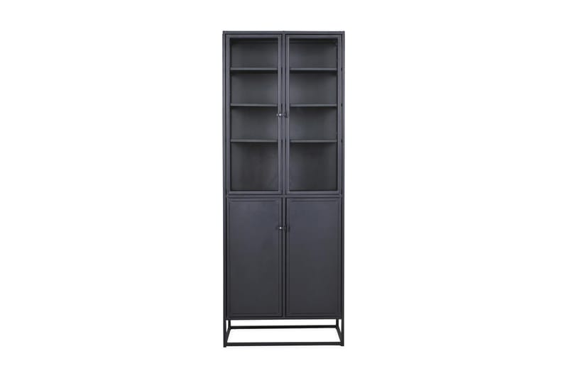 Ellary Vitrineskap 80 cm - Svart - Oppbevaring - Skap - Vitrineskap