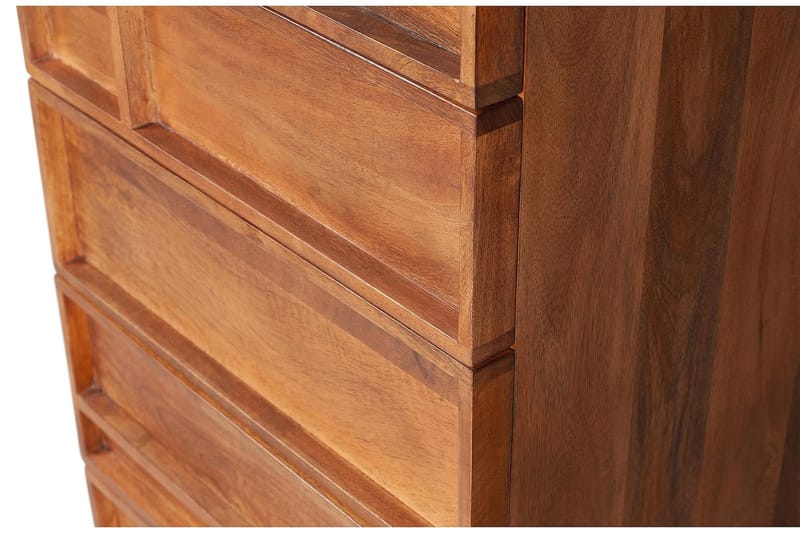 Forrestina Vitrineskap 60x40 cm 5 Skuffer - Mangotre/Beige - Oppbevaring - Skap - Vitrineskap