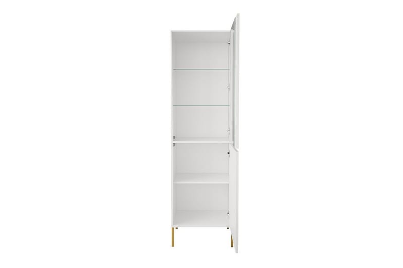 Glenndale Vitrineskap 190 cm - Hvid - Oppbevaring - Skap - Vitrineskap