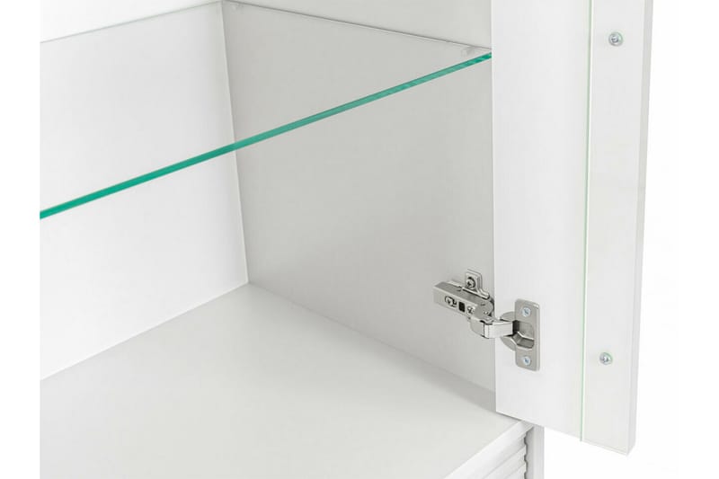 Glenndale Vitrineskap 190 cm - Hvid - Oppbevaring - Skap - Vitrineskap