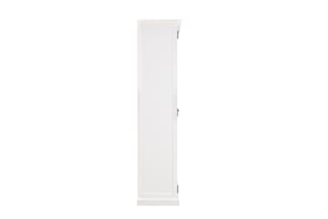 Hampton Vitrineskap 100 cm 3 Hyller 2 Dører - Hvit - Oppbevaring - Skap - Vitrineskap