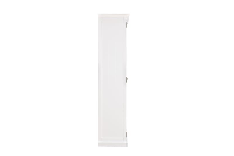 Hampton Vitrineskap 100 cm 3 Hyller 2 Dører - Hvit - Oppbevaring - Skap - Vitrineskap