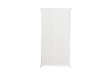 Hampton Vitrineskap 100 cm 3 Hyller 2 Dører - Hvit - Oppbevaring - Skap - Vitrineskap