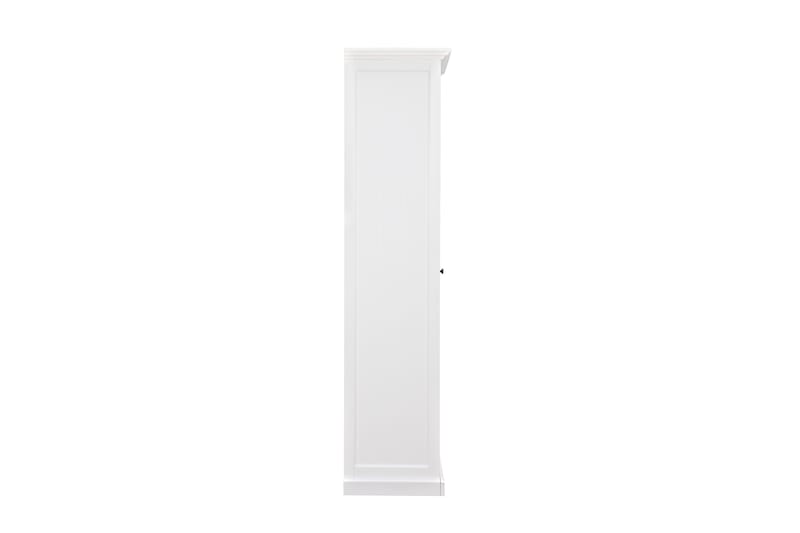 Hampton Vitrineskap 70 cm 3 Hyller Dør - Hvit - Oppbevaring - Skap - Vitrineskap