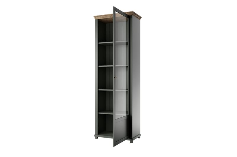 Ivreri Vitrineskap 42x71 cm - Khaki/Natur - Oppbevaring - Skap - Vitrineskap