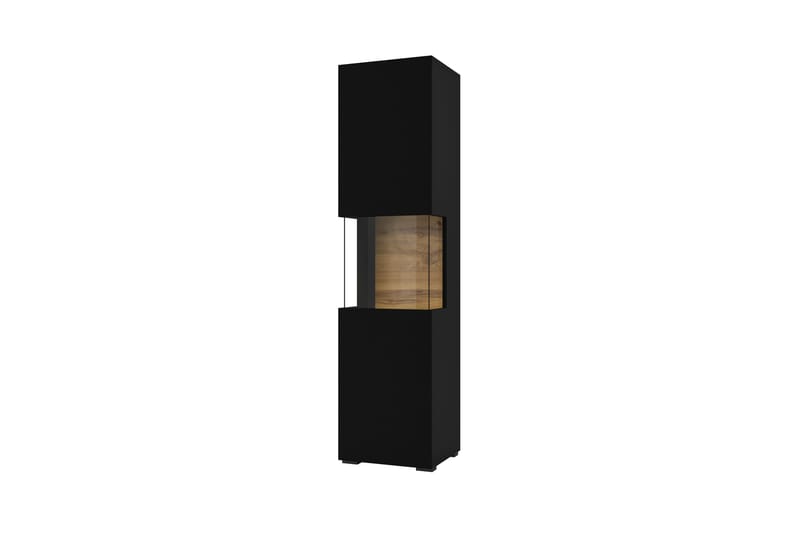 Jestine Vitrineskap 140 cm - Svart - Oppbevaring - Skap - Vitrineskap