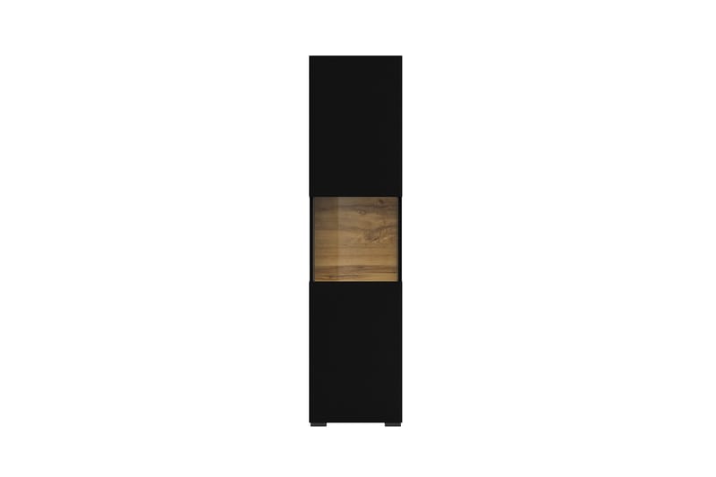 Jestine Vitrineskap 140 cm - Svart - Oppbevaring - Skap - Vitrineskap
