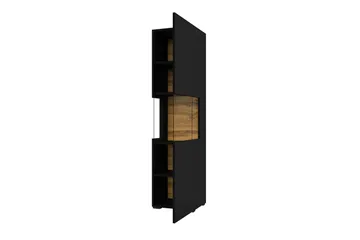 Jestine Vitrineskap 140 cm - Svart - Oppbevaring - Skap - Vitrineskap
