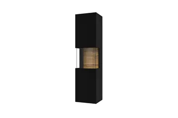 Jestine Vitrineskap 140 cm - Svart - Oppbevaring - Skap - Vitrineskap