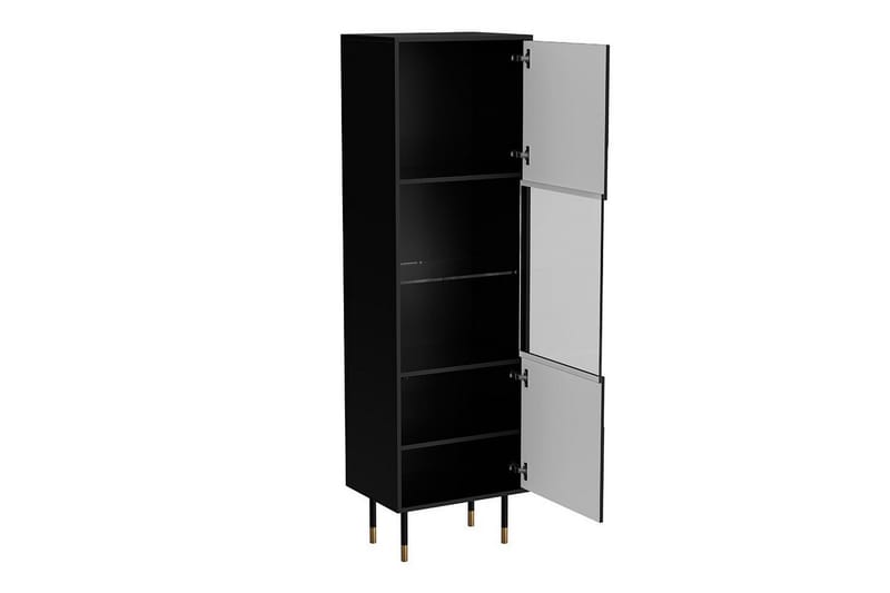 Juniskär Vitrineskap 180 cm - Svart - Oppbevaring - Skap - Vitrineskap