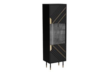 Juniskär Vitrineskap 180 cm - Svart - Oppbevaring - Skap - Vitrineskap