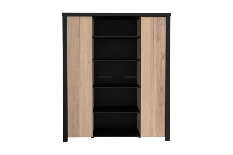 Konitsa Vitrineskap 52x130 cm - Brun/Svart - Oppbevaring - Skap - Vitrineskap