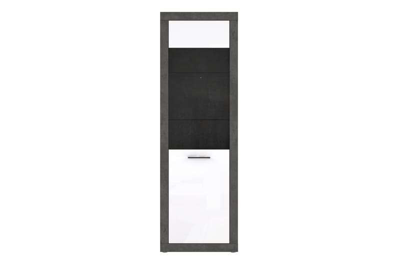 Kranea Vitrineskap 41x63 cm - Grå/Hvit - Oppbevaring - Skap - Vitrineskap