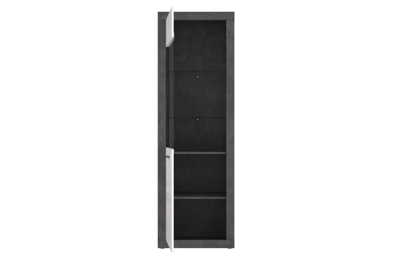 Kranea Vitrineskap 41x63 cm - Grå/Hvit - Oppbevaring - Skap - Vitrineskap