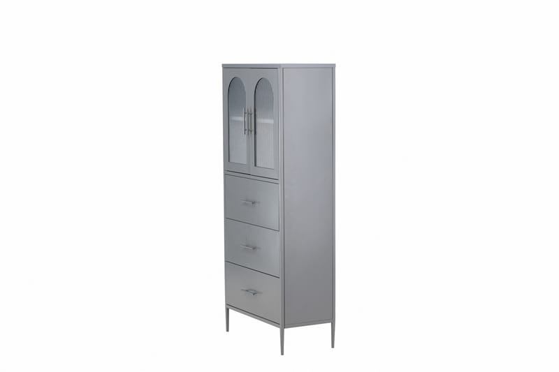 La Paz vitrineskap 70x160 cm lysgrå - Oppbevaring - Skap - Vitrineskap