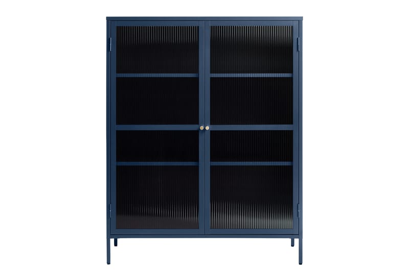 Lazarus Vitrineskap 111x140 cm - Blå - Oppbevaring - Skap - Vitrineskap