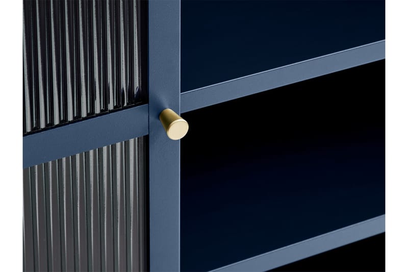 Lazarus Vitrineskap 111x140 cm - Blå - Oppbevaring - Skap - Vitrineskap