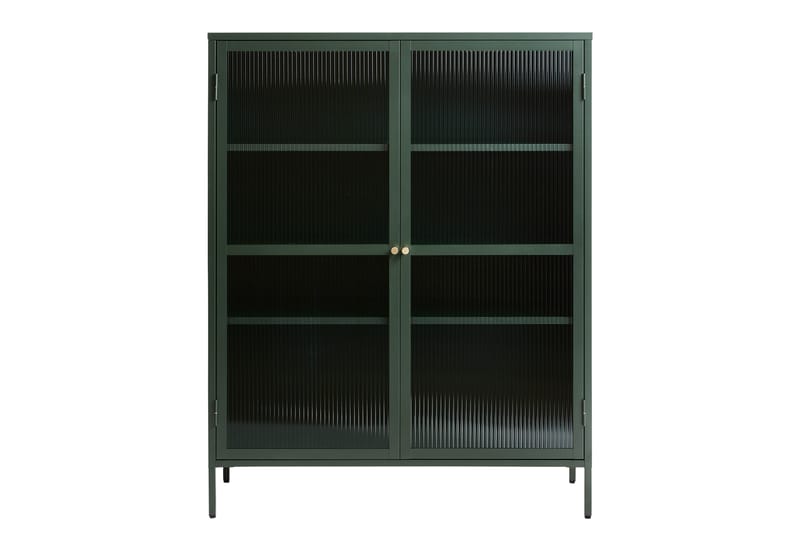 Lazarus Vitrineskap 111x140 cm - Grønn - Oppbevaring - Skap - Vitrineskap