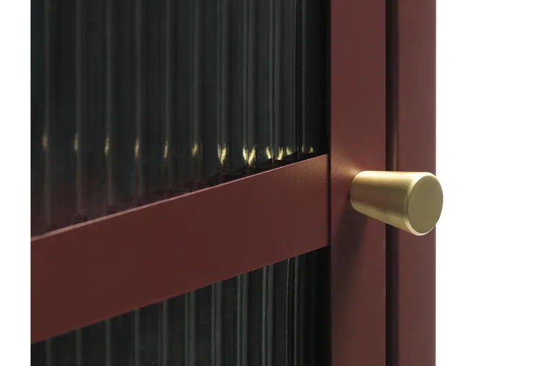 Lazarus Vitrineskap 58x160 cm - Rød - Oppbevaring - Skap - Vitrineskap