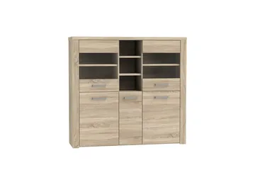 Loannia Vitrineskap 41x146 cm - Brun - Oppbevaring - Skap - Vitrineskap