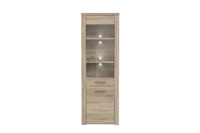 Loannia Vitrineskap 41x67 cm - Brun - Oppbevaring - Skap - Vitrineskap