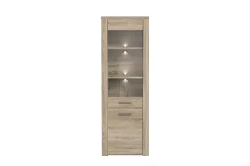 Loannia Vitrineskap 41x67 cm - Brun - Oppbevaring - Skap - Vitrineskap