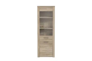Loannia Vitrineskap 41x67 cm - Brun - Oppbevaring - Skap - Vitrineskap