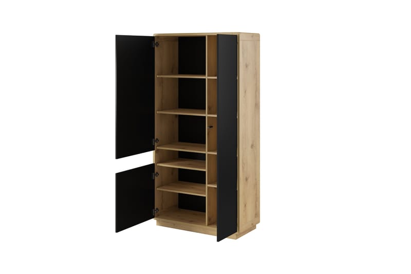 Louetta Vitrineskap 92x181 cm - Flerfarget - Oppbevaring - Skap - Vitrineskap