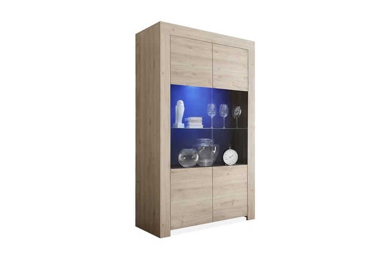 Midas Vitrineskap 110 cm - Brun - Oppbevaring - Skap - Vitrineskap