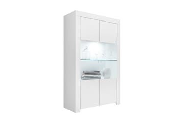 Midas Vitrineskap 110 cm - Hvit - Oppbevaring - Skap - Vitrineskap