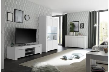 Midas Vitrineskap 110 cm - Hvit - Oppbevaring - Skap - Vitrineskap