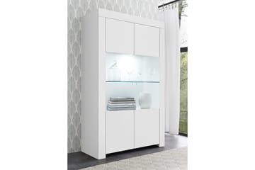 Midas Vitrineskap 110 cm - Hvit - Oppbevaring - Skap - Vitrineskap