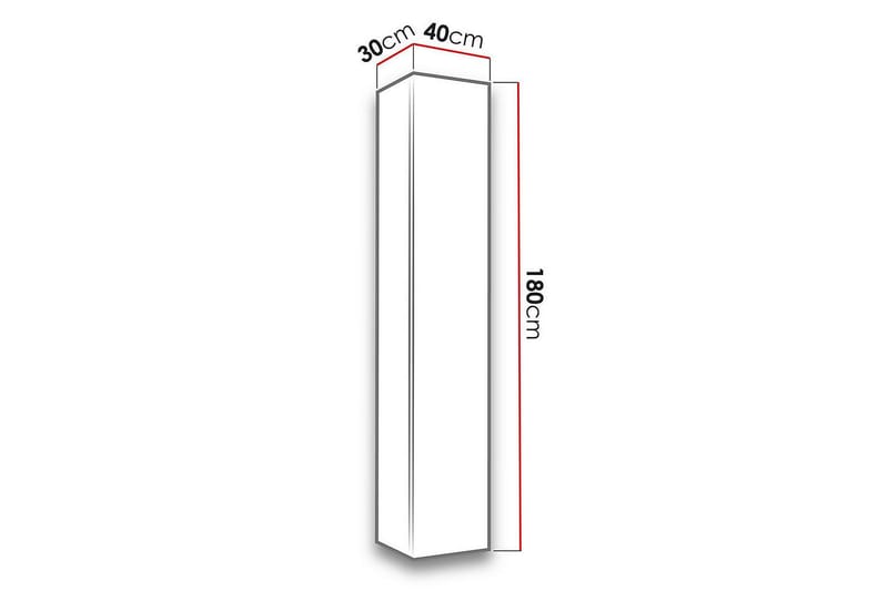 Narbonne Vitrineskap 30x40 cm - Natur/Svart - Oppbevaring - Skap - Vitrineskap